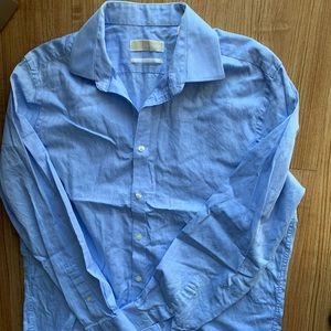 Michael Kors Mens Shirt Blue Size Large